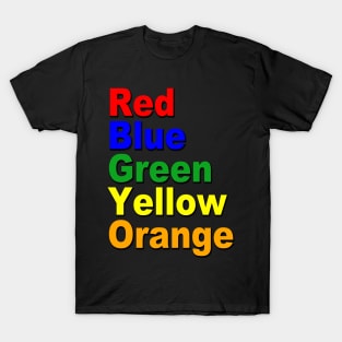 List of Colors T-Shirt